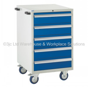 Euroslide Storage Cabinet Mobile 5 Drawers